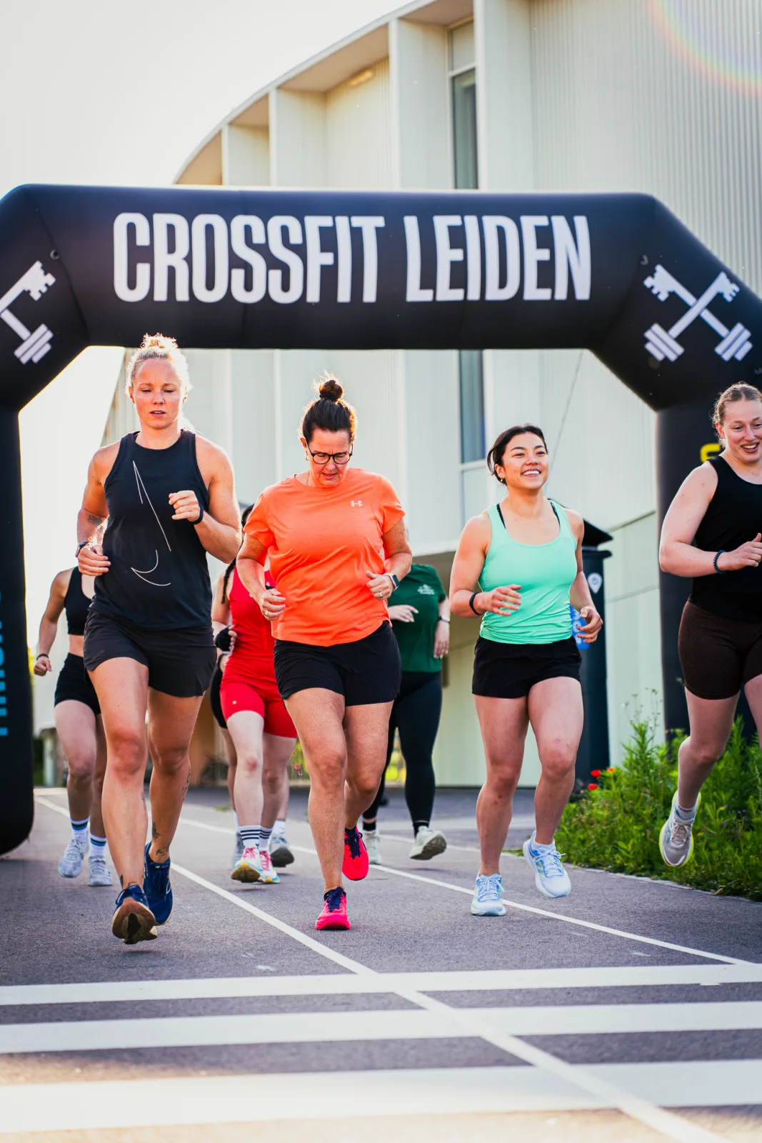 Lopers op het rondparcours bij De Vliet